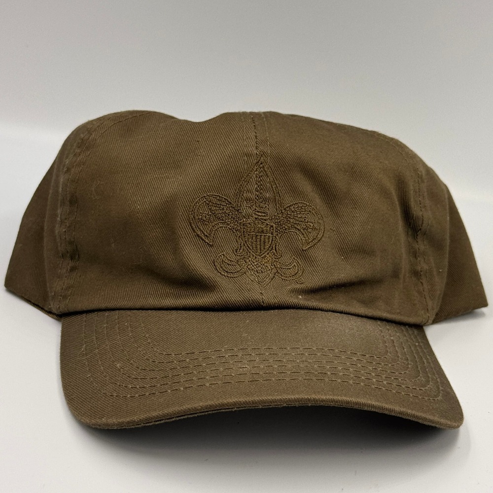 Boy Scouts of America BSA Embroidered Logo Olive Green Baseball Cap Hat XLG